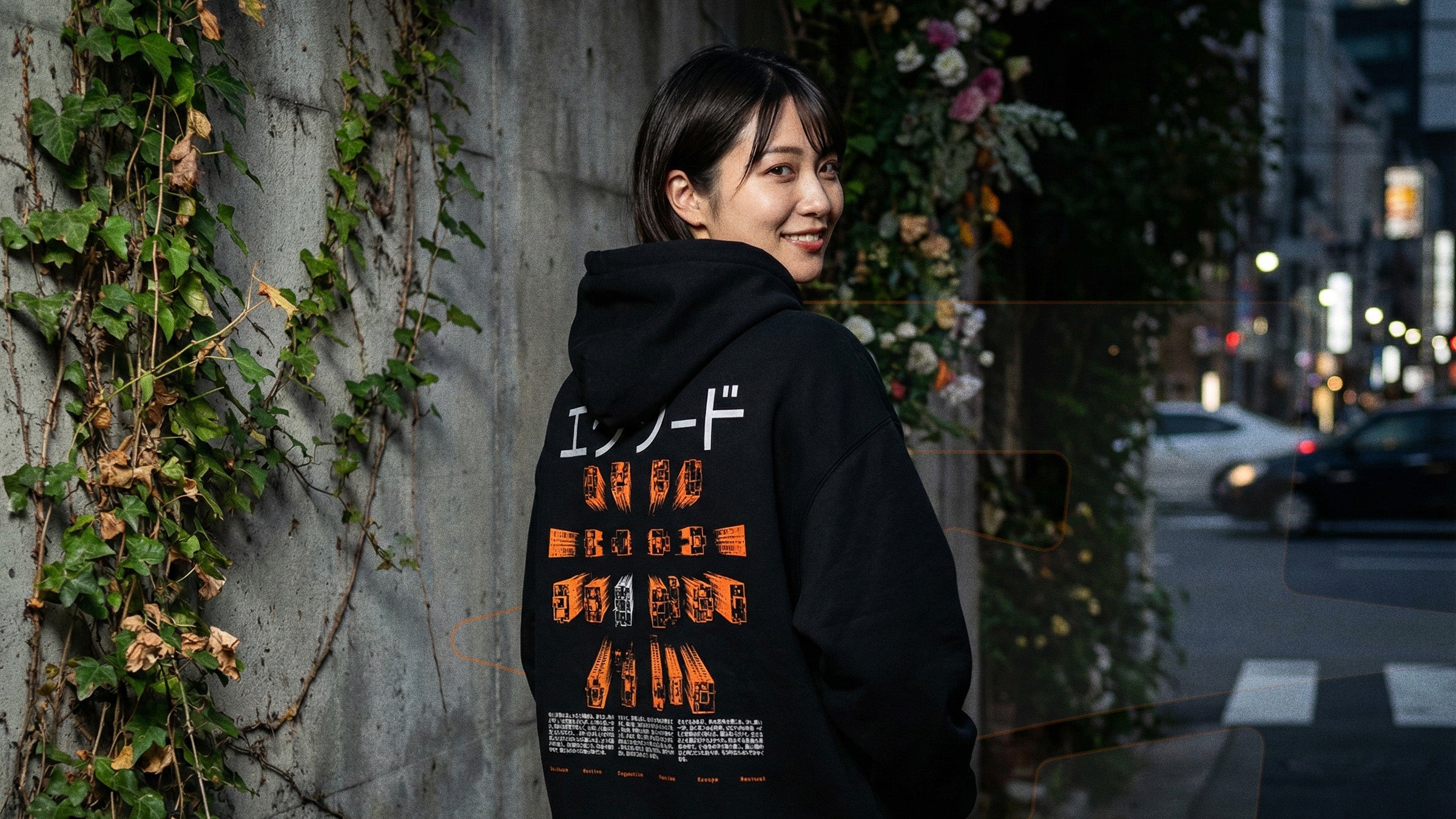 photo shooting outside japanese girl